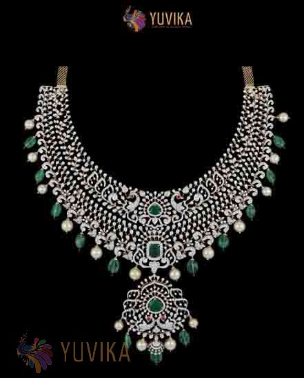 DIAMOND NECKLACE - DETACHABLE CHOKER - PRINCESS - PENDANT