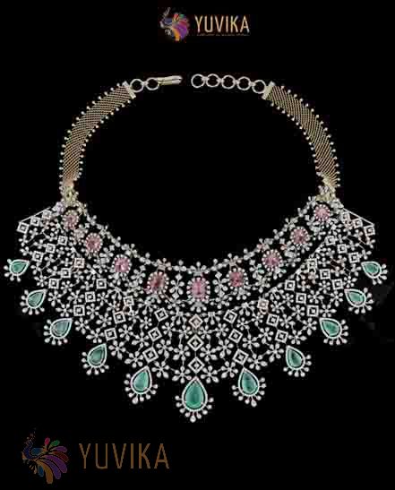 DIAMOND NECKLACE DETACHABLE CHOKER, PRINCESS