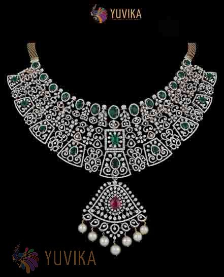 DIAMOND NECKLACE DETACHABLE CHOKER, PRINCESS