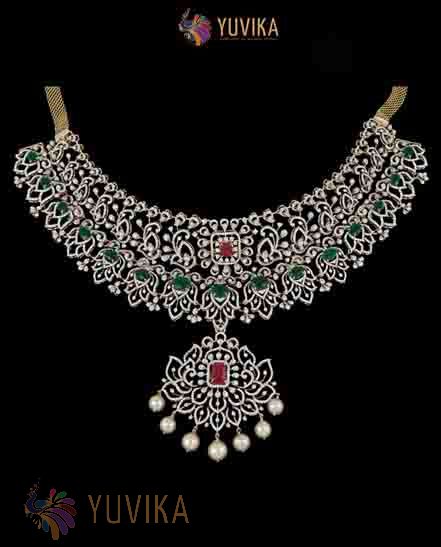 DIAMOND NECKLACE DETACHABLE CHOKER, PRINCESS