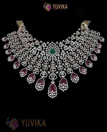 DIAMOND NECKLACE DETACHABLE CHOKER, PRINCESS
