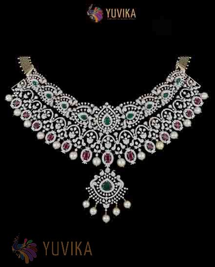 DIAMOND NECKLACE DETACHABLE CHOKER, PRINCESS