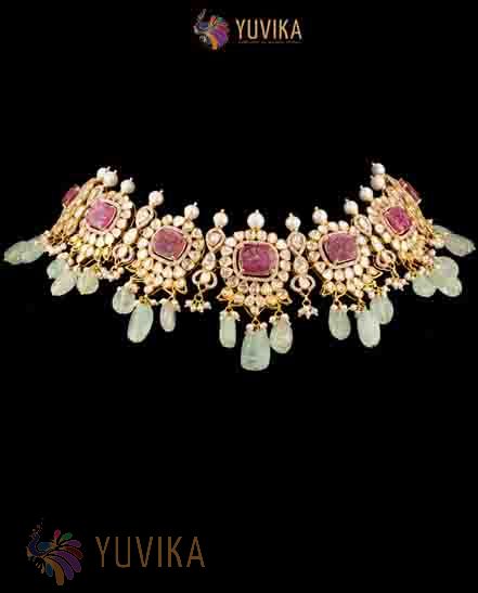 DIAMOND POLKI NECKLACE