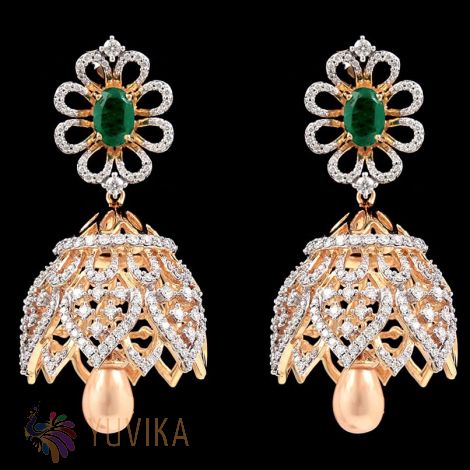 DIAMOND EARRINGS - JHUMKAS