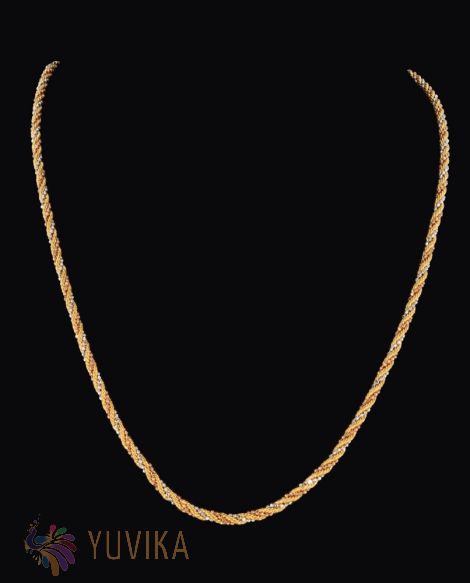 Gold Chain 22 inch - 3 Tone