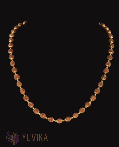 Gold Chain Rudraksha Mala 24 inch