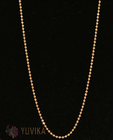 Ball Gold Chain 22k 22 Inches