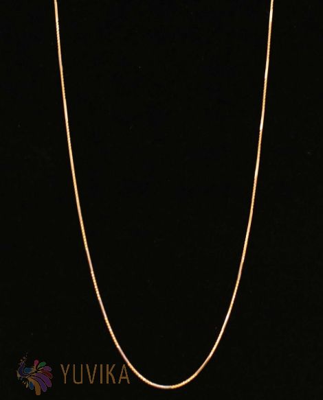 Gold Chain Yellow Gold 22 inch Solid thick small thin