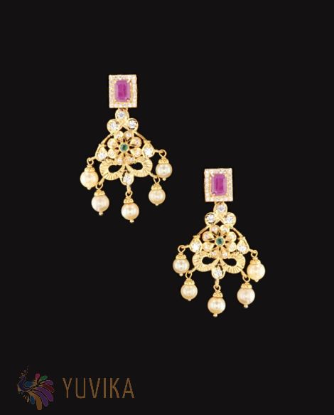 GOLD EARRINGS - CZ - HANGINGS