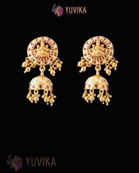 22K Gold Studded Earrings with pearls or Gem Stones