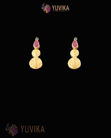 22K Gold Studded Earrings with pearls or Gem Stones