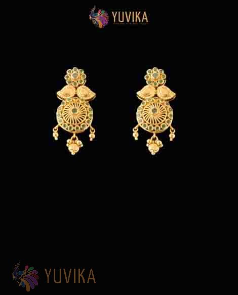22K Gold Studded Earrings with pearls or Gem Stones