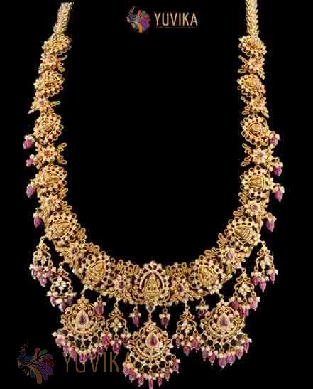 22K Studded Gold Necklace