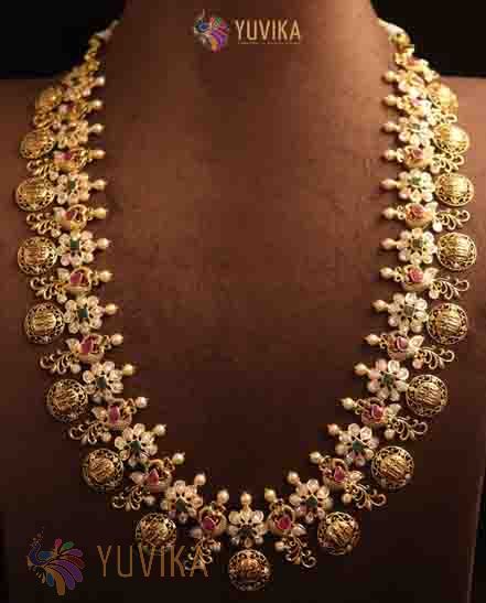22k Studded Gold Necklace