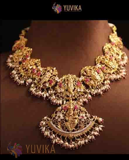 22k Studded Gold Necklace