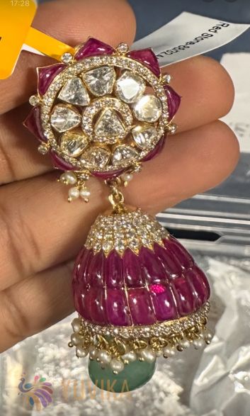 DIAMOND POLKI EARRINGS