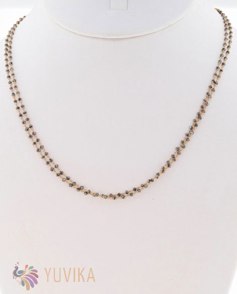 Black Diamond Necklace - 2 Row