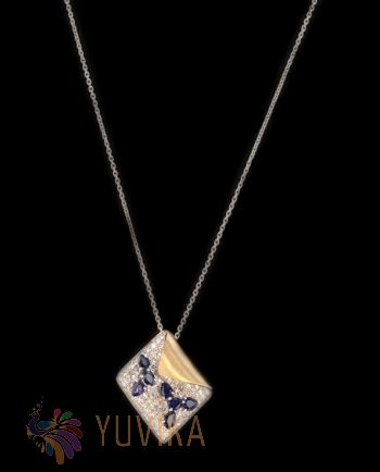 CHIC DIAMOND SAPPHIRE PENDANT