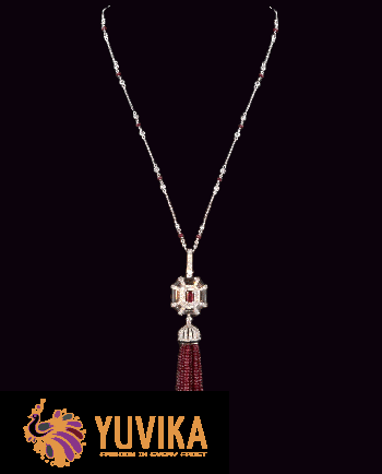 CHIC DIAMOND NECKLACE - PEARLS & TASSELS