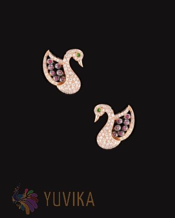 CHIC - DIAMOND RUBY EARRINGS - STUDS