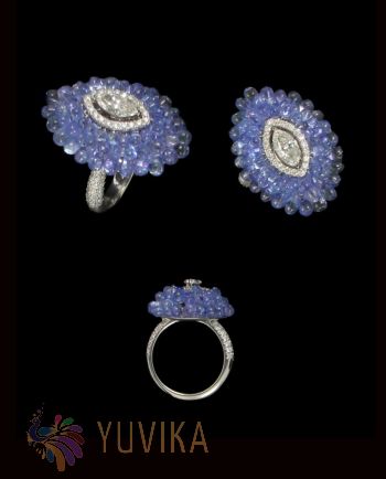 CHIC DIAMOND TANZANITE RING