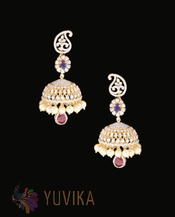 DIAMOND-EARRING-JHUMKAS