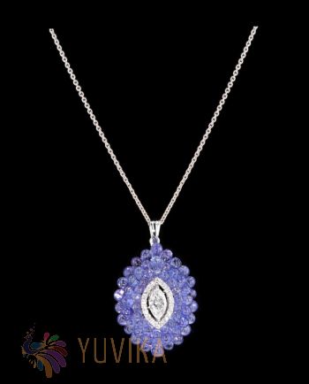 CHIC DIAMOND TANZANITE PENDANT
