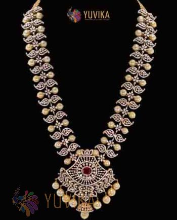 DIAMOND NECKLACE - DETACHABLE HARAM - VADDANAM - JADA