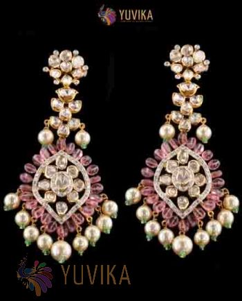 DIAMOND POLKI EARRINGS