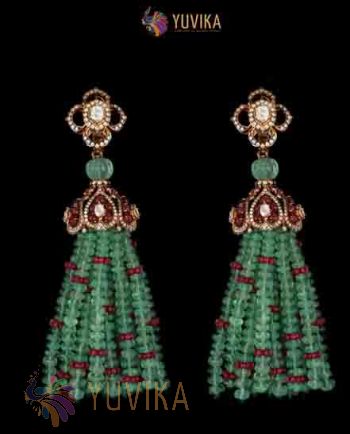 ROSECUT DIAMOND EARRINGS TASSELS