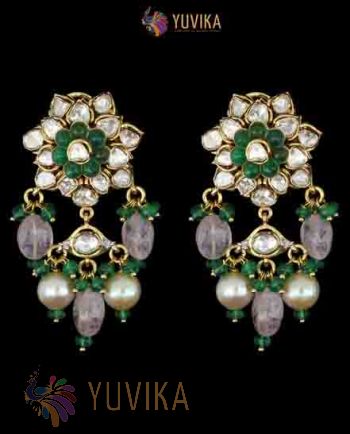 POLKI DIAMOND EARRINGS