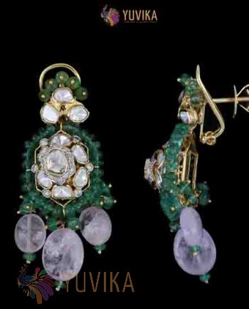 POLKI DIAMOND EARRINGS