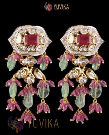 POLKI DIAMOND EARRINGS