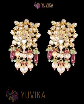 POLKI DIAMOND EARRINGS