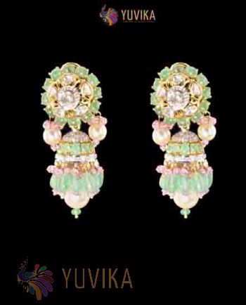 POLKI DIAMOND EARRINGS