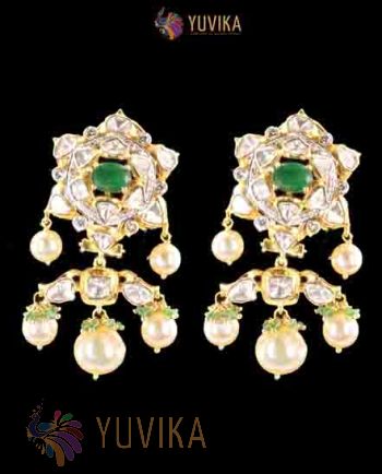 POLKI DIAMOND EARRINGS