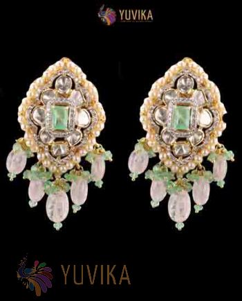 POLKI DIAMOND EARRINGS
