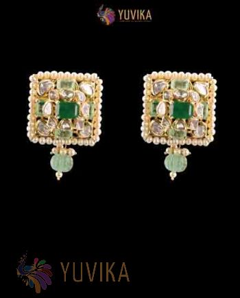 POLKI DIAMOND EARRINGS