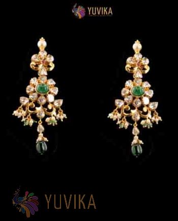 DIAMOND POLKI EARRINGS
