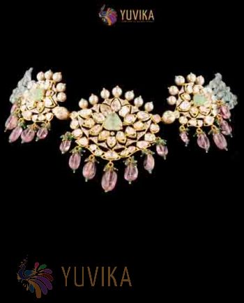 DIAMOND POLKI NECKLACE - 18 K
