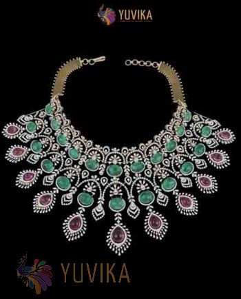 DIAMOND NECKLACE DETACHABLE CHOKER, PRINCESS