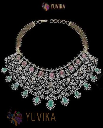 DIAMOND NECKLACE DETACHABLE CHOKER, PRINCESS