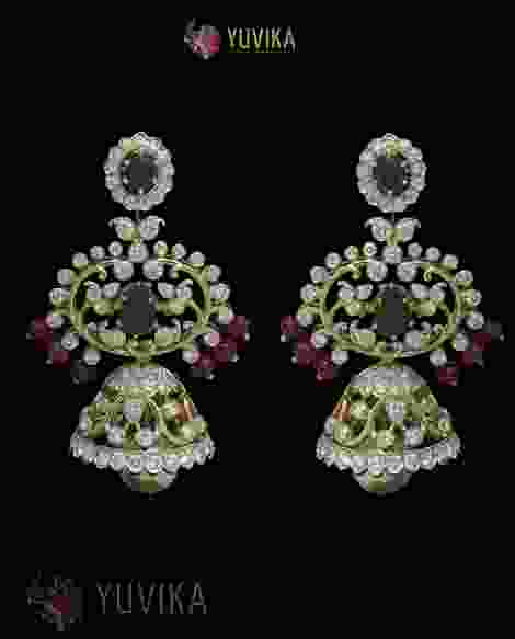 DIAMOND EARRINGS - JHUMKAS