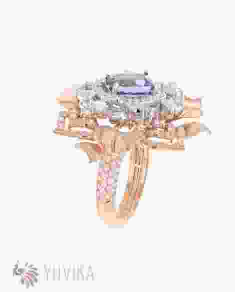 CHIC DIAMOND TANZANITE  RING