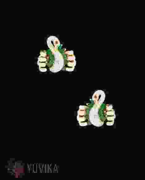 CHIC - DIAMOND EMERALD EARRINGS - STUDS