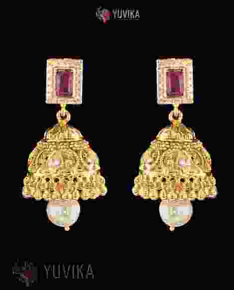 22k Studded Gold Earrings