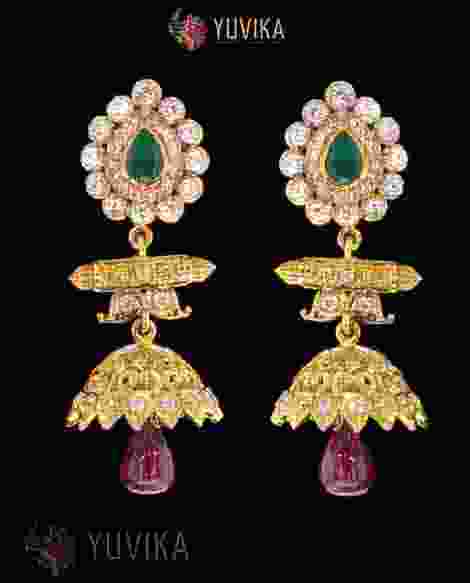 22k Studded Gold Earrings