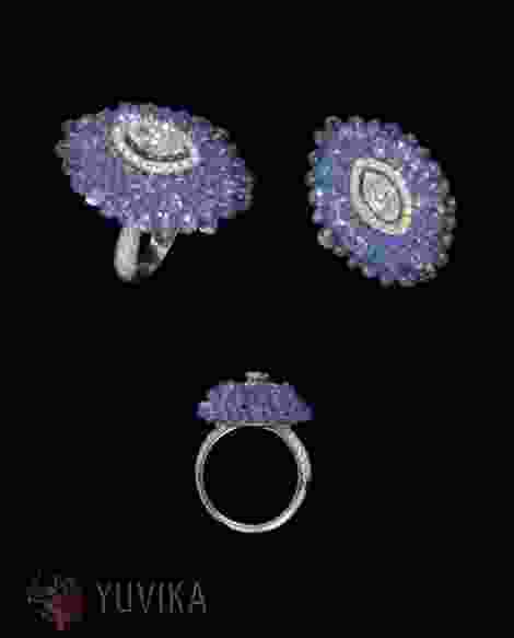 CHIC DIAMOND TANZANITE RING