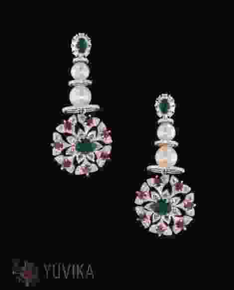 DIAMOND PEARLS EARRINGS - HANGINGS