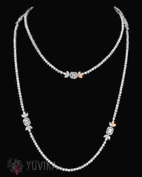 CHIC DIAMOND NECKLACE - WHITE HARAM